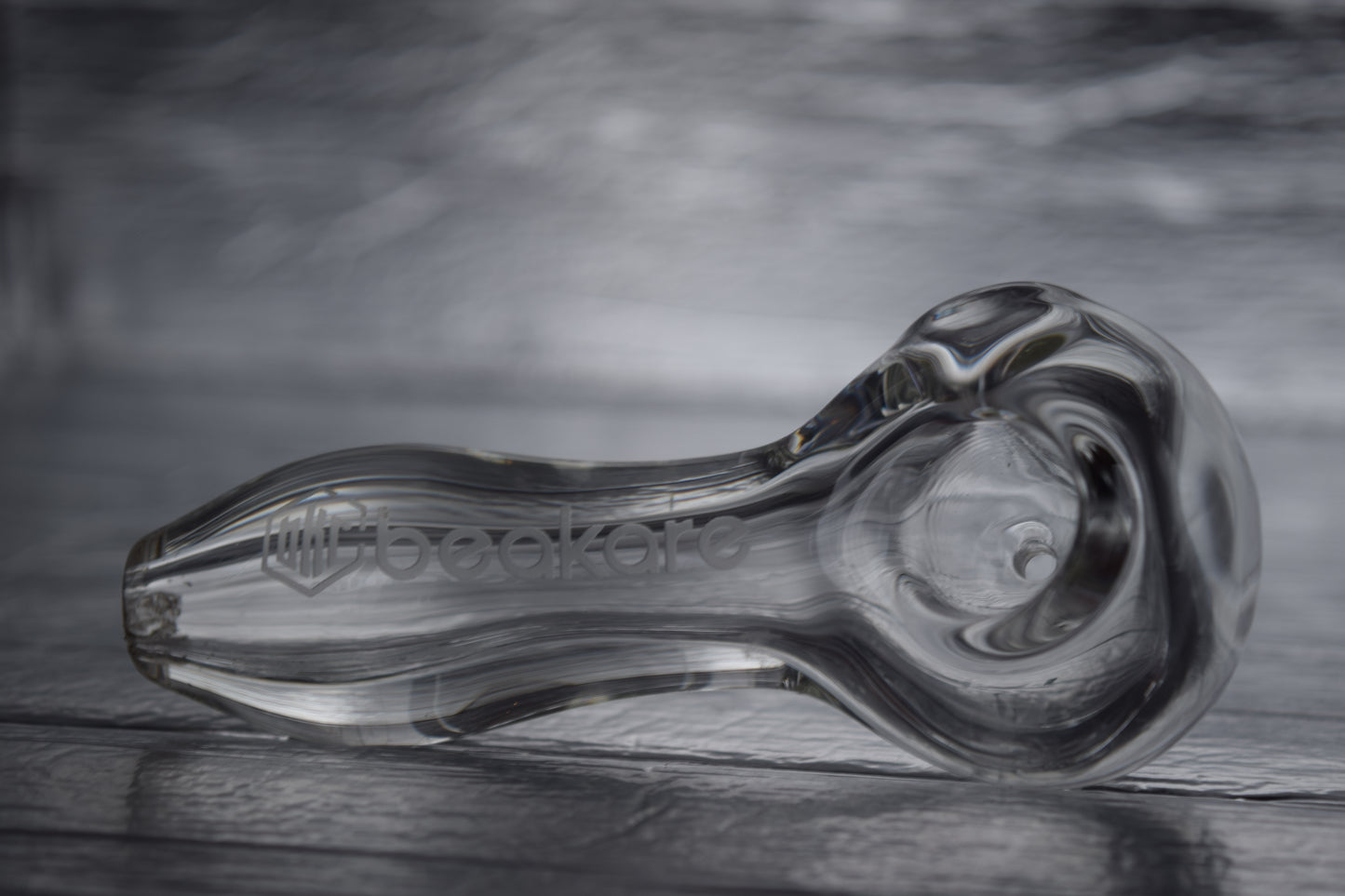 9mm Hand Pipe Clear Frost Logo
