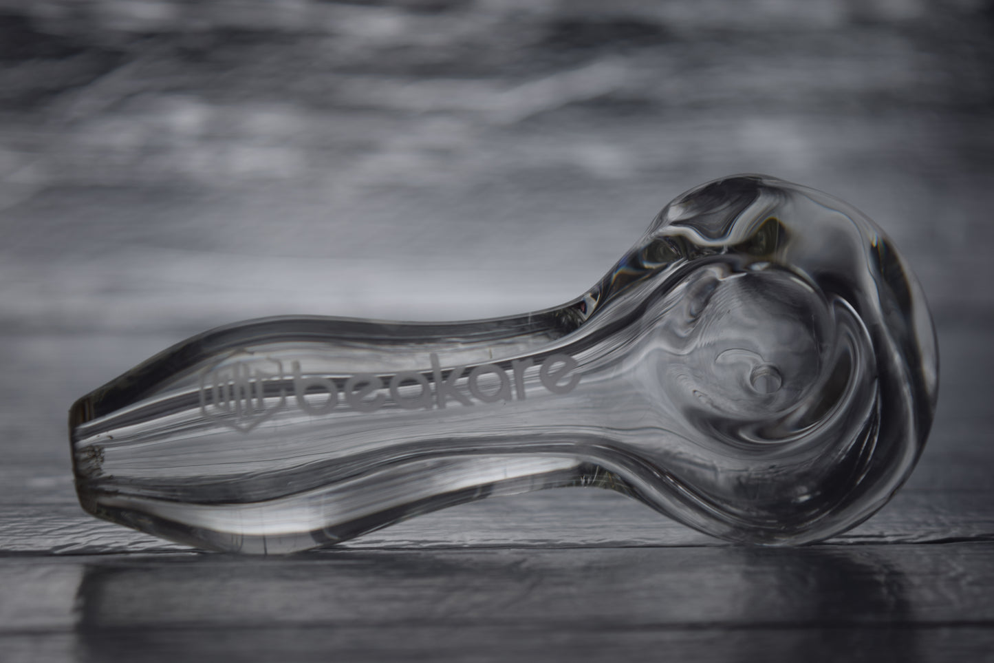 9mm Hand Pipe Clear Frost Logo
