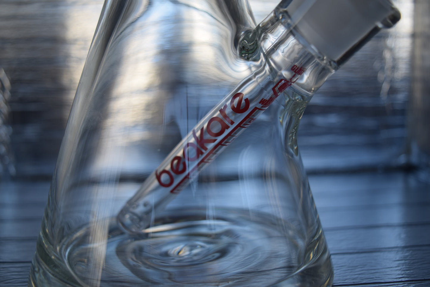 9mm Beaker Water Pipe 12" Frosted Logo